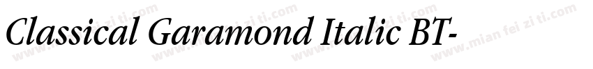 Classical Garamond Italic BT字体转换